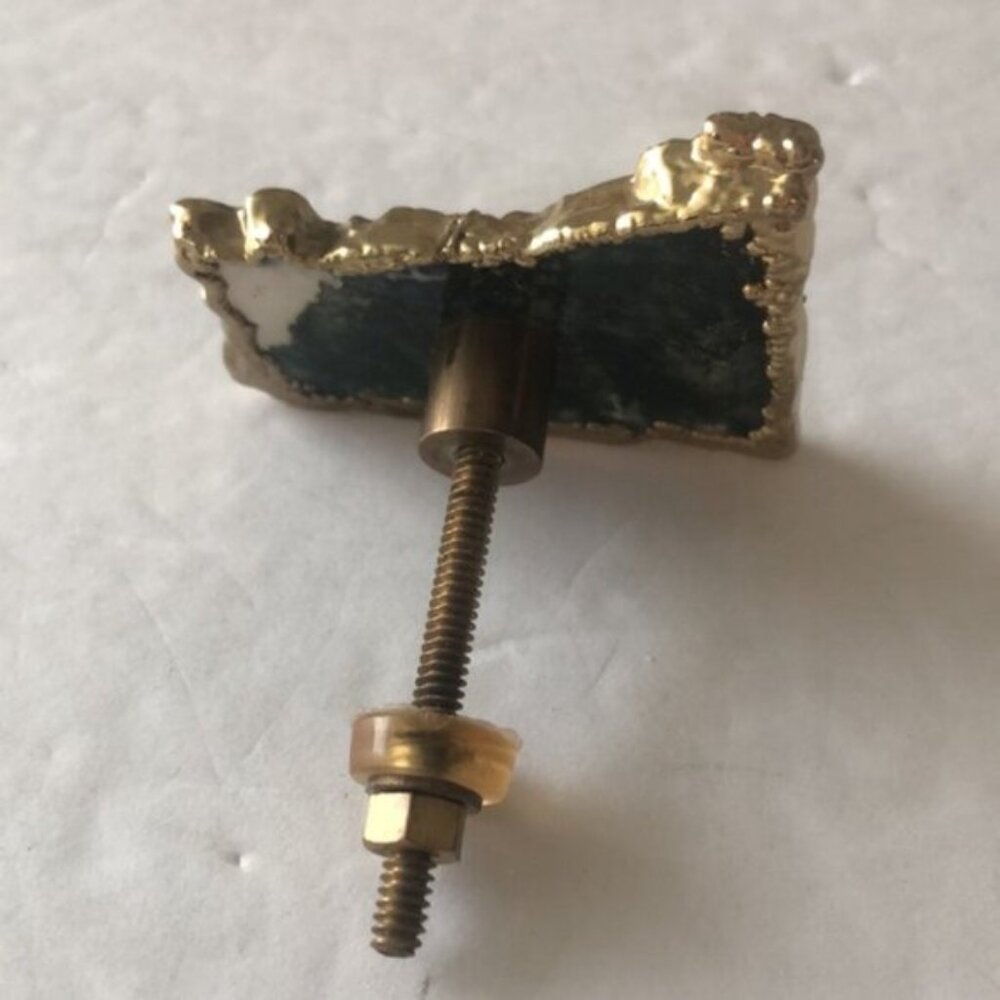 Anthropology VTG Cabinet Drawer Agate Handle Knob Pull Handle - Picture 3 of 14